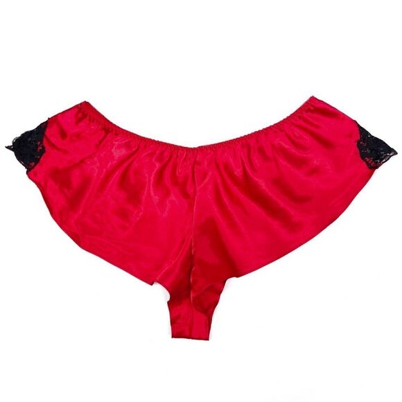 NEW Torrid Red Satin Lingerie Shorts Black Lace Plus Size 1X - Picture 4 of 6